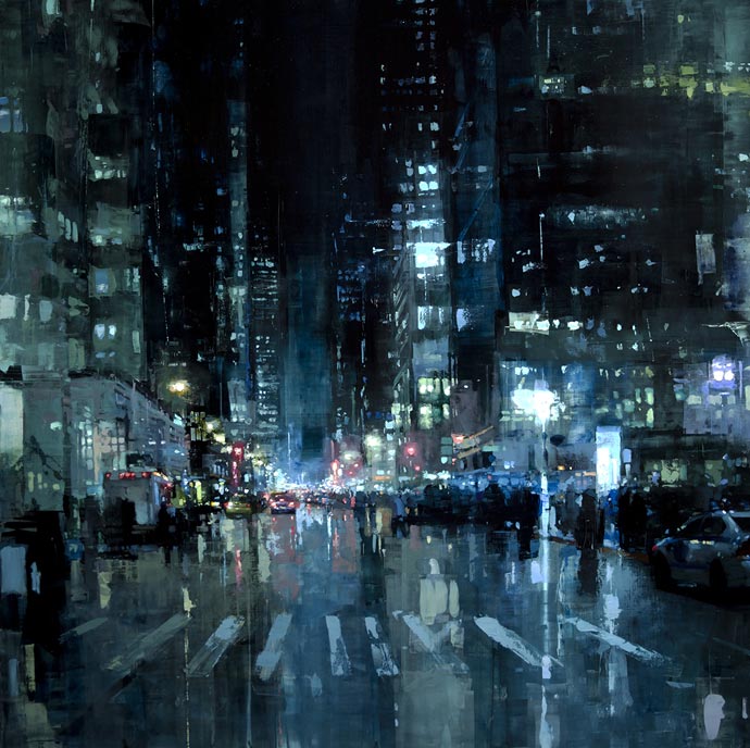 Городские пейзажи на живописных полотнах Джереми Манна (Jeremy Mann)