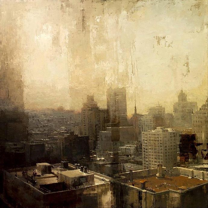 Городские пейзажи на живописных полотнах Джереми Манна (Jeremy Mann)