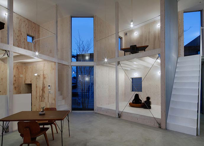 Архитектурный проект Ямазаки Кентаро (Yamazaki Kentaro) «Незаконченный дом» (Unfinished House)