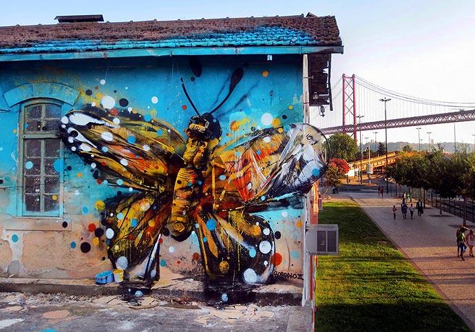 Живописные инсталляции Bordalo II, созданные из уличного мусора