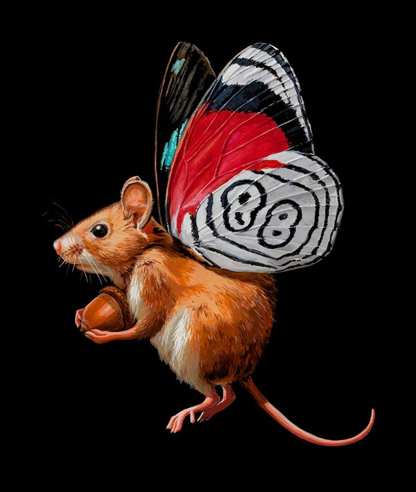 Мыши-бабочки на живописных полотнах Lisa Ericson