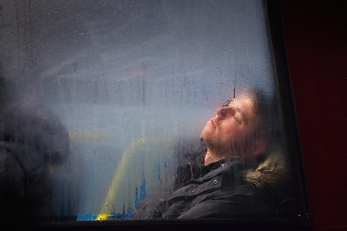 Пассажиры холодной поры. Фотографии Nick Turpin