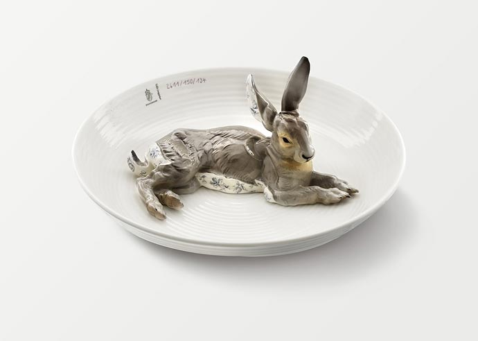 Фарфоровые тарелки с животными Hella Jongerius из коллекции Nymphenburg