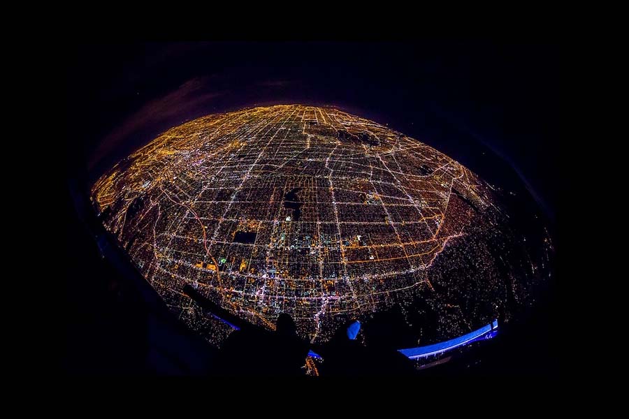 Снимки ночного Лос-Анжелеса с воздуха фотографа Vincent Laforet