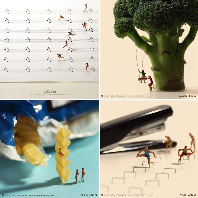 «Miniature Calendar». Миниатюрный календарь фотографа Tatsuya Tanaka