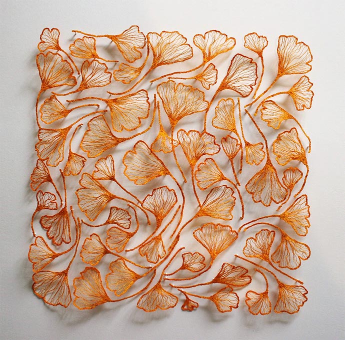 Растительные вышивки австралийской художницы Meredith Woolnough