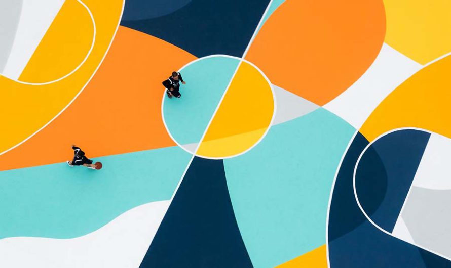 Сицилийская площадка : Итальянский художник Gue раскрасил поле для игры в баскетбол