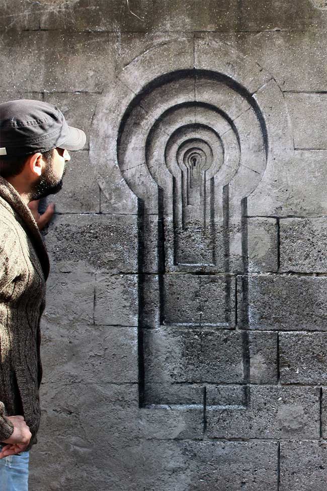 Стрит-арт испанского уличного художника Pejac в Стамбуле, Турция