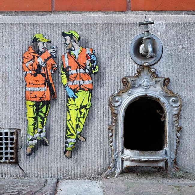 Муниципальный стрит-арт бельгийского художника Jaune