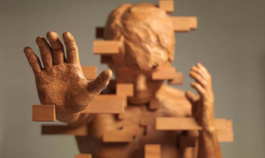 Цифровизация : Деревянные пиксели скульптора Hsu Tung Han