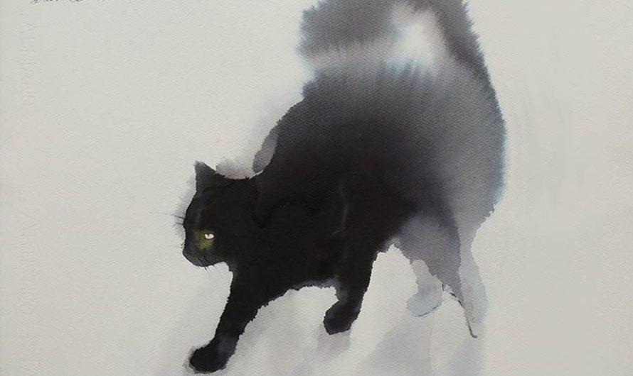 Жил да был чёрный кот… Акварели Endre Penovac