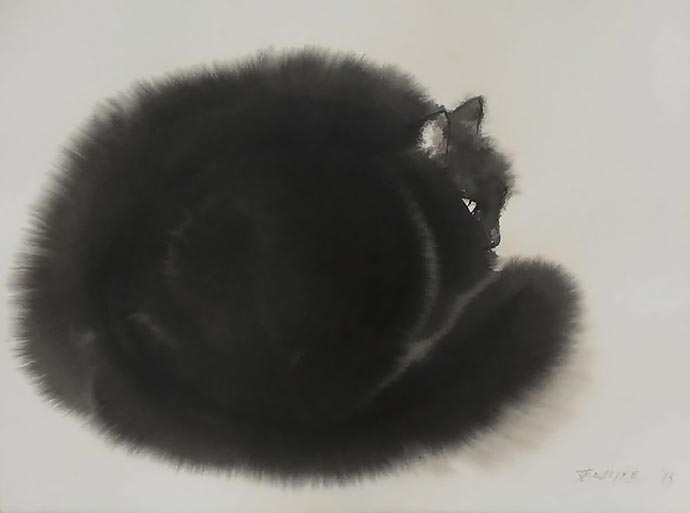 Кошки – акварели художника Endre Penovac