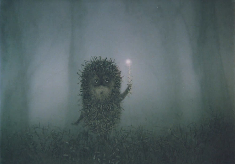 Кадр из мультипликационного фильма "Ёжик в тумане" Ю.Норштейна (по сказкам С.Козлова)